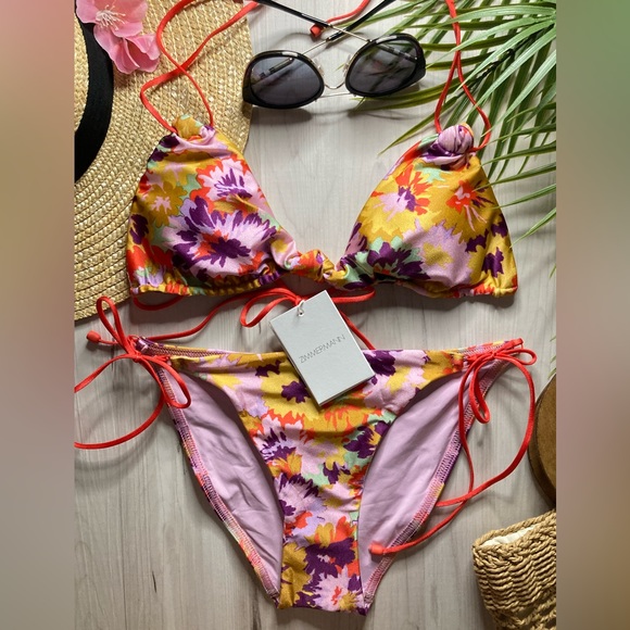 Zimmermann Floral Knotted Violet Bikini Set - Picture 6 of 14